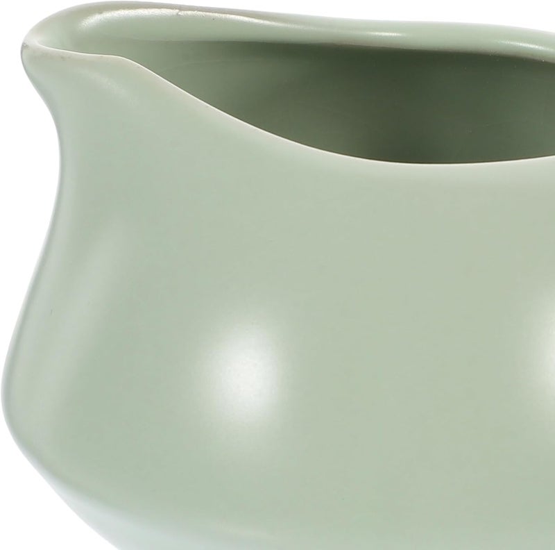 Ceramic Gravy Boat with Handle Large Capacity Sauce Pitcher Milk Pot Versatile High-temperature Resistant Kitchen Serving Tool for Sauces Milk and Tea - Image 5