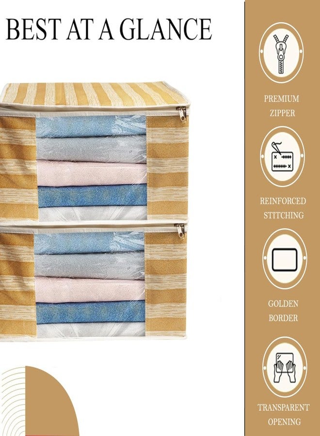 Shaping Fabric Saree Cover Set of 05 Non-Woven Fabric Clothes Organiser for Wardrobe with Transparent Window & Double Zip Clothes Storage Bag, Garment Cover SF_XL_SC_CC_XPID1598426731599471 - Image 4