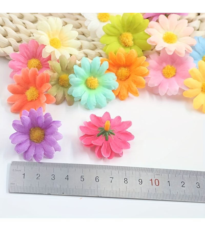 Mixed Color 50pcs Handcrafted Imitation Daisy Artificial Flowers for Wedding Decorations Home Decor - Image 4