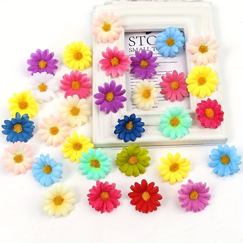 Mixed Color 50pcs Handcrafted Imitation Daisy Artificial Flowers for Wedding Decorations Home Decor - Image 5