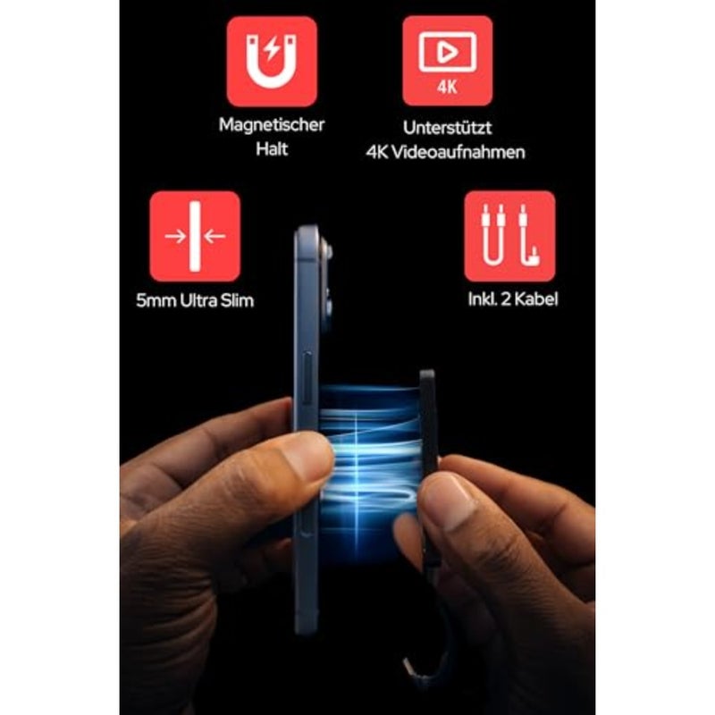 Snapback SSD Ultra، Magsafe، محرك الأقراص الصلبة الخارجي، يدعم Apple ProRes 4K، USB 3.2 Gen 2x2، سرعة قراءة/كتابة تصل إلى 2050 ميجابايت/ثانية، SSD خارجي مع كابل لأجهزة iPhone 17 وAndroid والكمبيوتر الشخصي وMac - Image 2