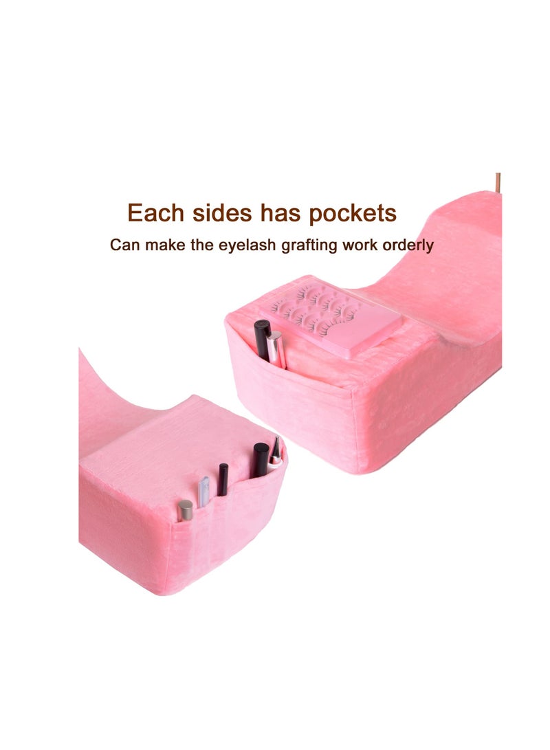 Excefore Eyelash Pillow for Lash Extensions, Luxurious Velvet Beauty Memory U-Shaped Sponge Pillow, Neck Pillows Suitable for Beauty Salon Grafting Salon to Provide Cervical Pillow Support Protection - Image 2