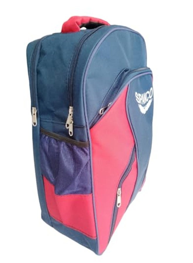 SPANCO Backpack for Office, Colleg, School & Travel Use for Men & Women | Size in Inches : 18 X 13 X 8 | Color : Blue/Red - Image 3