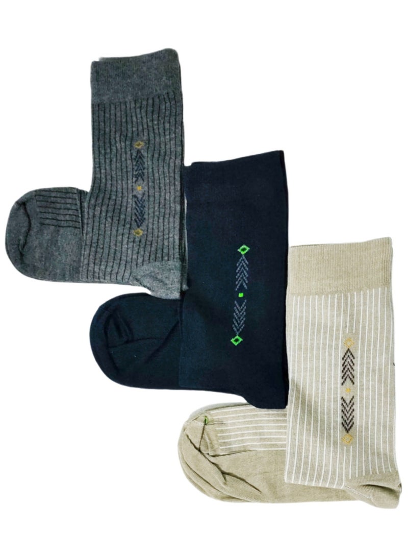 3 pairs of Long men's socks multicolours  - Image 2