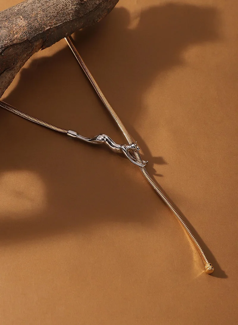 SOHI Jaguar Lariat Artificial Necklace Jewellery