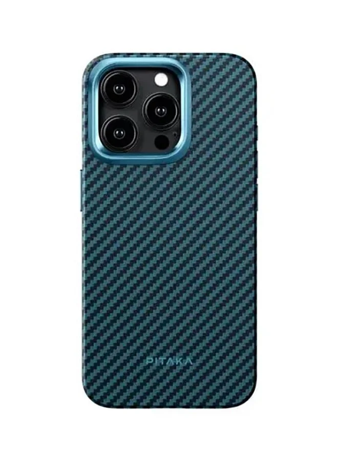 PITAKA MagEZ Case 4 for iPhone15 Pro6.1"(Blue Twill)1500D