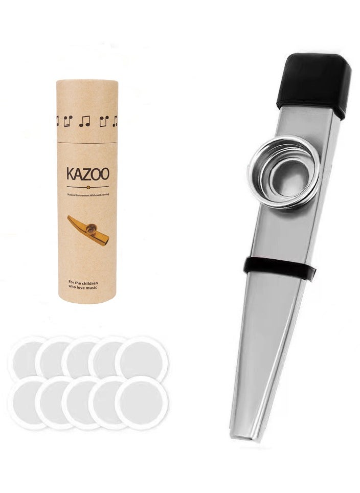 CY Metal Kazu Flute Instrument With Flute Tube+16 Flute Film+Dust Cover 