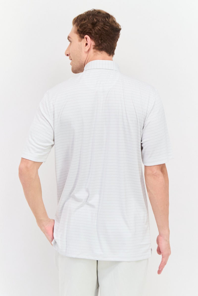 Greg Norman قميص بولو قصير الأكمام للرجال، رياضي، خارجي، أبيض - Image 3