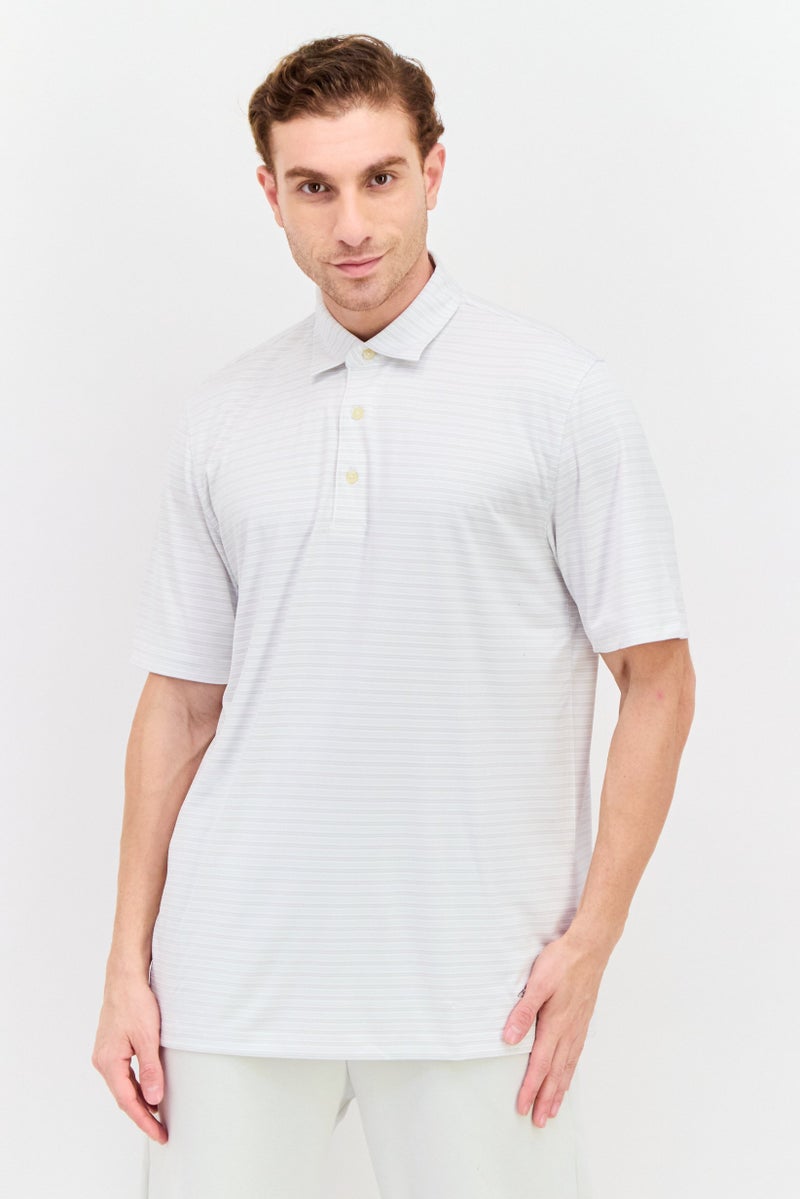 Greg Norman قميص بولو قصير الأكمام للرجال، رياضي، خارجي، أبيض - Image 1