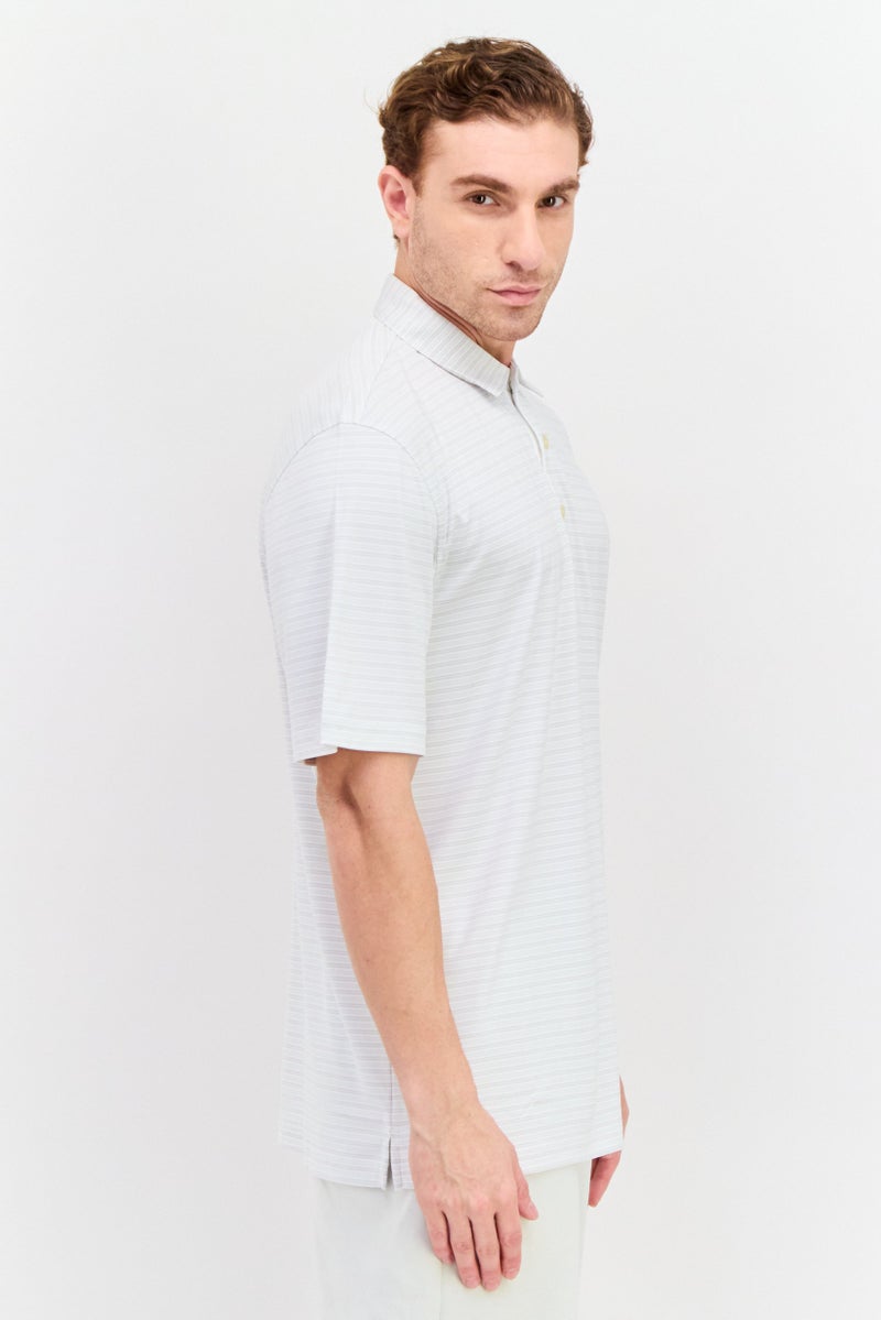 Greg Norman قميص بولو قصير الأكمام للرجال، رياضي، خارجي، أبيض - Image 2