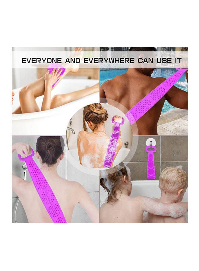 NIBEMINENT Silicone Back Scrubber For Shower Purple - Image 2