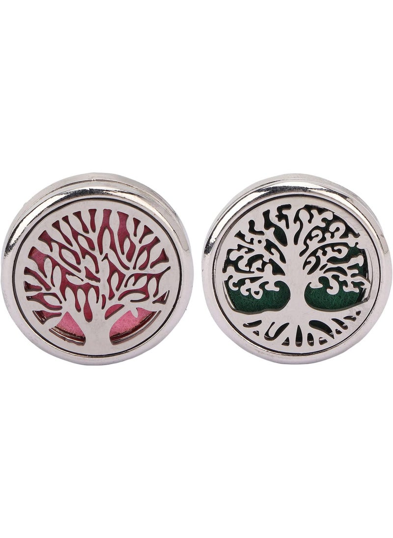 yuyte Essential Oil Diffusers for Face Covering Aromatherapy Magnetic Buckles Face Covering Air Fresheners Stainless Steel Oil Locket Buckle with Washable Felt Pads (2 Piece) 