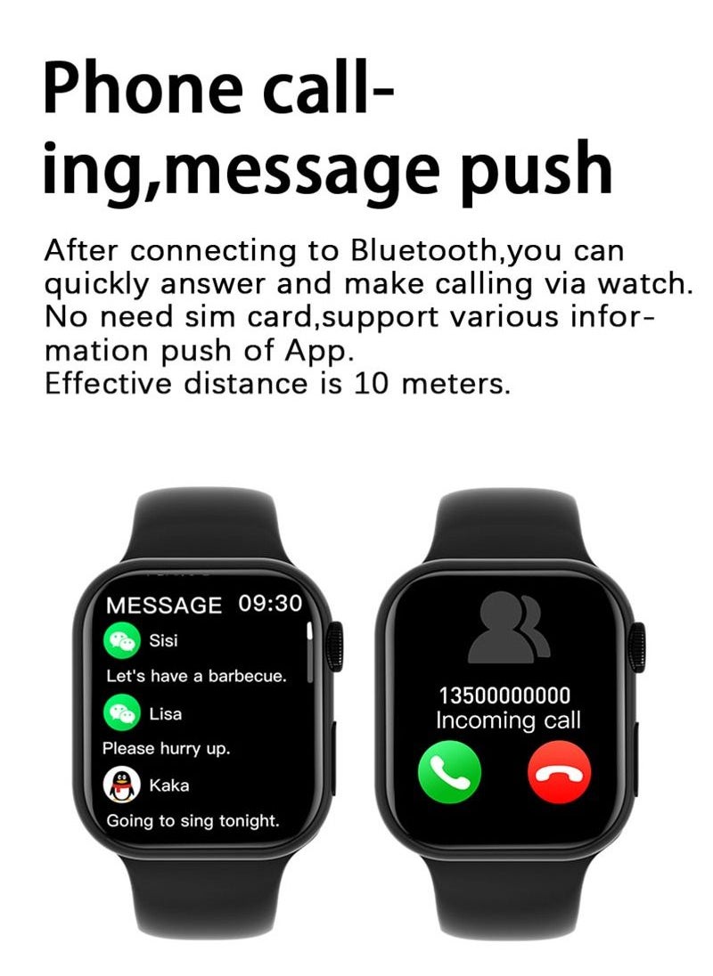 GULFLINK - Smart Watch for Android and iOS Phones Compatible with Apple iPhone and Samsung Black - Image 1