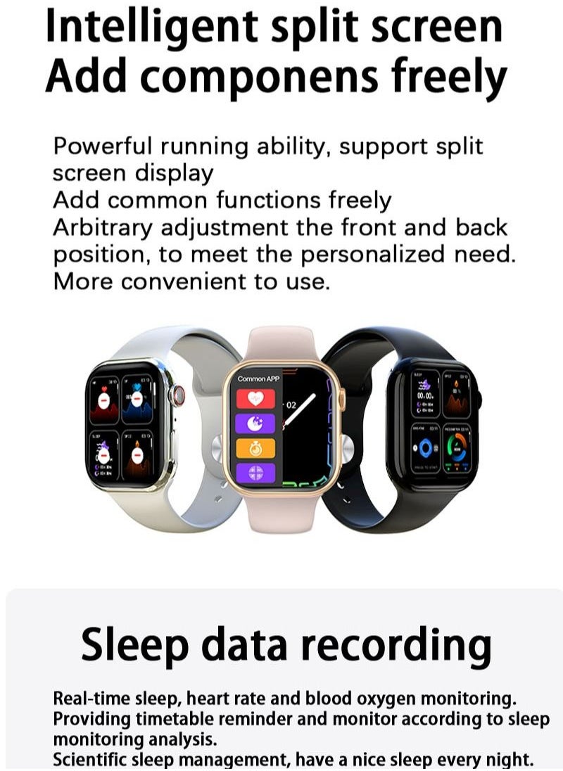 GULFLINK - Smart Watch for Android and iOS Phones Compatible with Apple iPhone and Samsung Black - Image 1