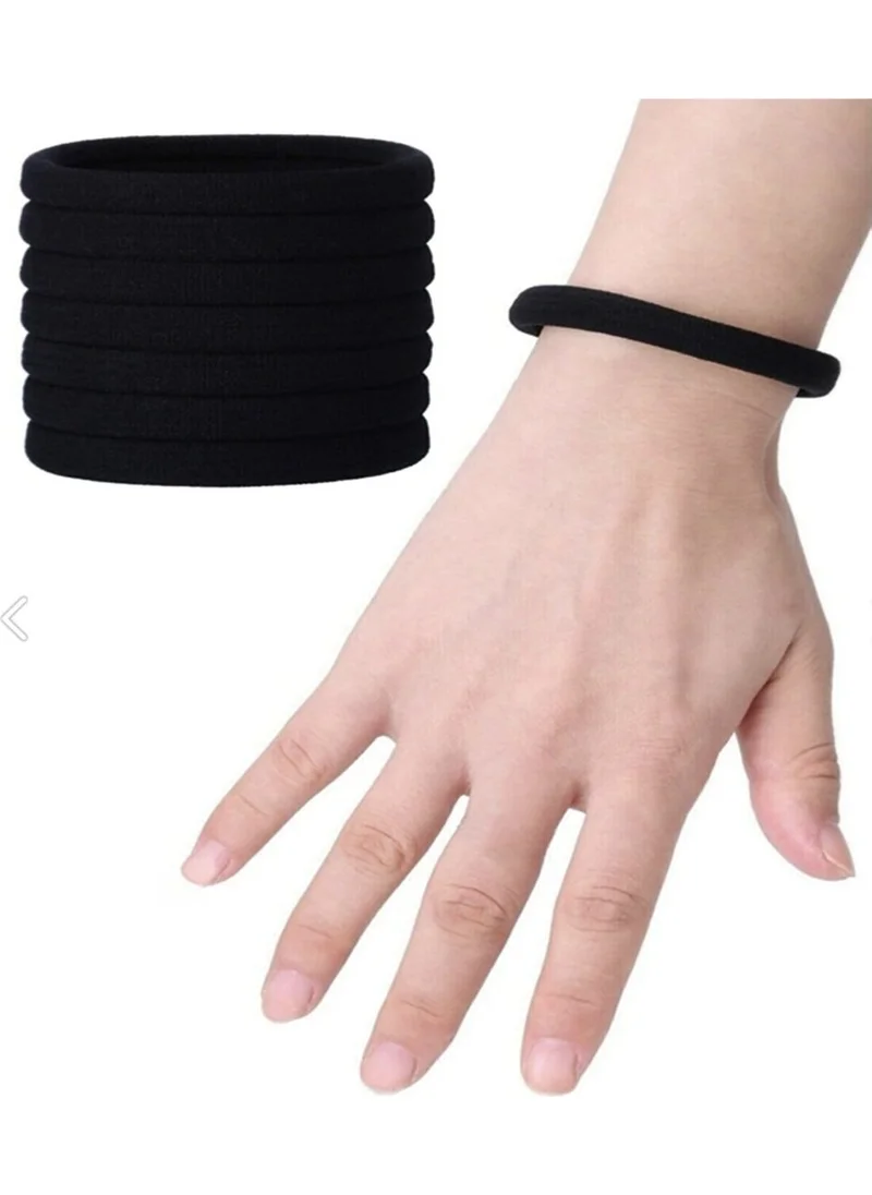 Belifanti Collection Women's 6-Piece Black Soft Flexible Wrist Elastic Hair Clip