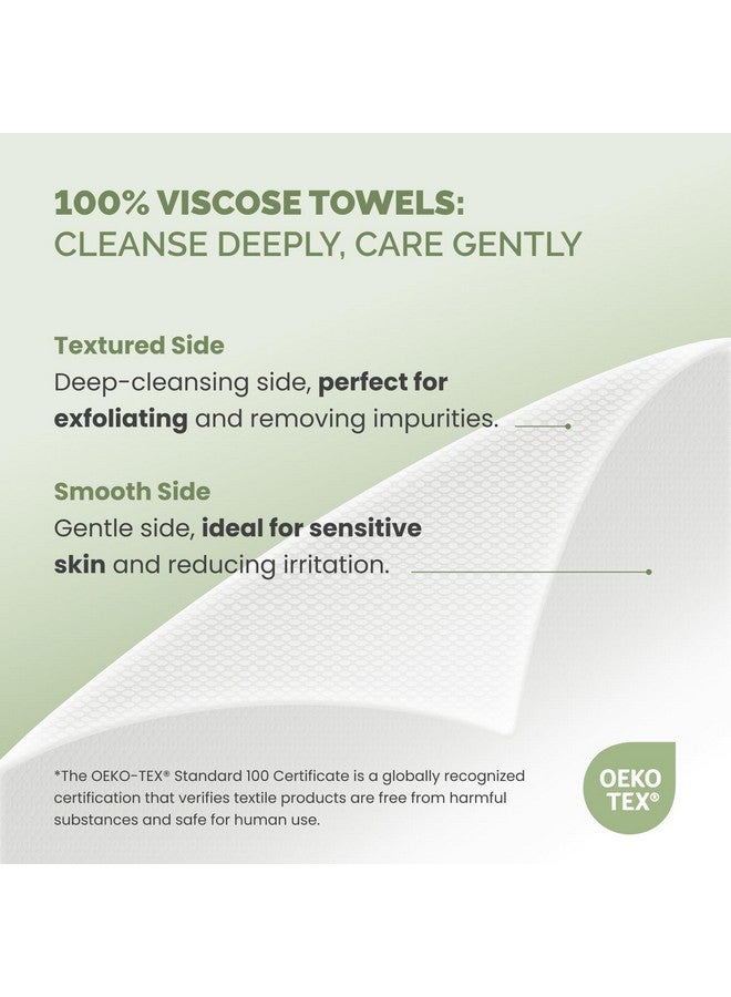 PLANTIFIQUE Disposable Face Towels XL 10"x12" - 100% Biodegradable Viscose Facial Towelettes for Women Skin Care - Face Cleaning Towel 50 Count - Image 4