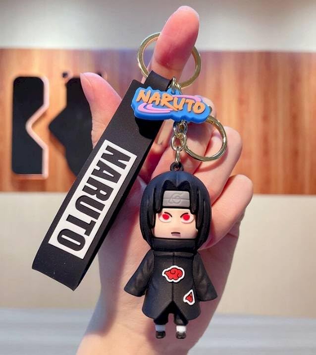 FowWelt Cartoon Characters Keychain for Girls & Boys – Cute Silicone Keyring Accessories | Key Purse, Backpack, Car Charm | Lightweight & Durable (Itaachi1) - Image 1