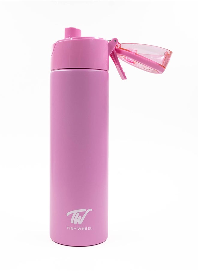 TINY WHEEL Tiny Wheel  Steel Water Bottle baby Pink 600ml  - Image 2