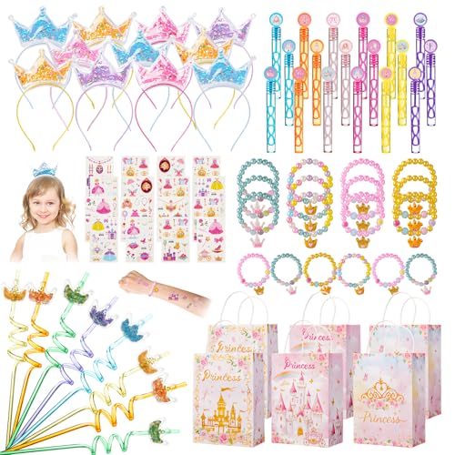 Vanblue 72Pcs Princess Party Favors Crown Birthday Decorations Party Supplies for Girls Crown Headbands Princess Castle Goodie Bag StuffersPinata Fillers Classroom Rewards Gifts for Kids - Image 1