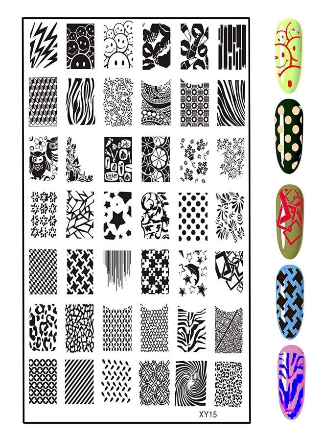 B-LADY Rectangular Nail Art Random Design Stainless steel Stamping Image Plate (random design) (1) - Image 4