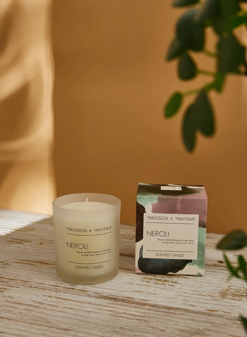 Candlelight Round Glass Wax Filled Rosted Pot