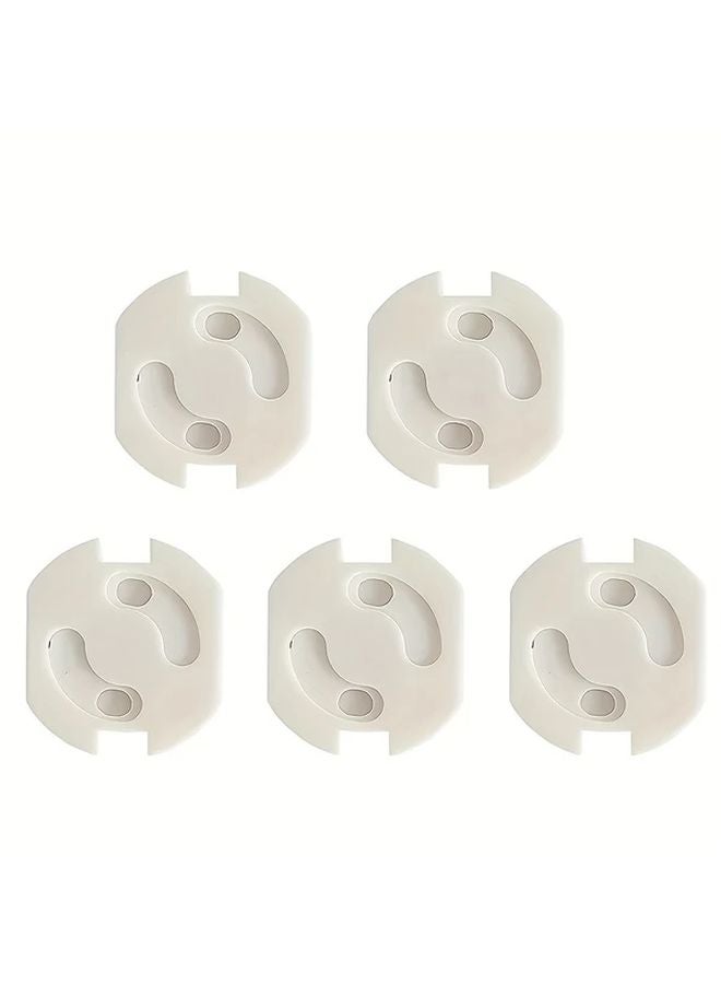 European Standard Safety Socket Covers 5pcs Automatic Recovery Outlet Plug Protector - Image 1