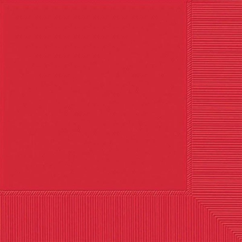 Amscan Apple Red Beverage Napkins 5 x 5 Pack Of 20 Vibrant Elegant Design Soft Absorbent Paper Napkins Ideal For Themed Parties Events