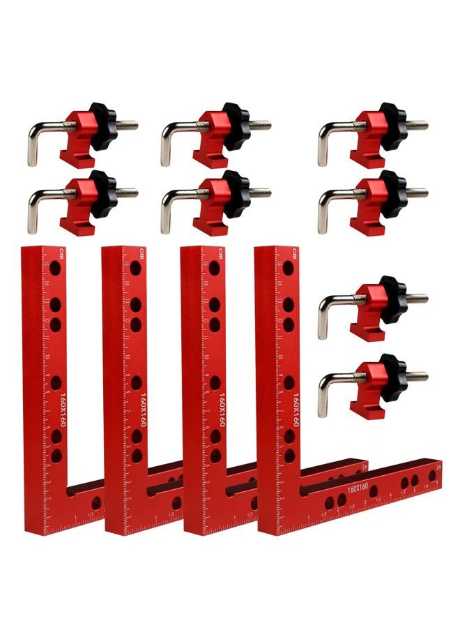 YYinno Clamping Squares for Woodworking, 6.3" x 6.3" 90 Degree Positioning Squares Right Angle Corner Clamps for Woodworking, 16 x 16cm Aluminum Alloy Woodpeckers Tool for Picture Frame Box Cabinets - Image 1