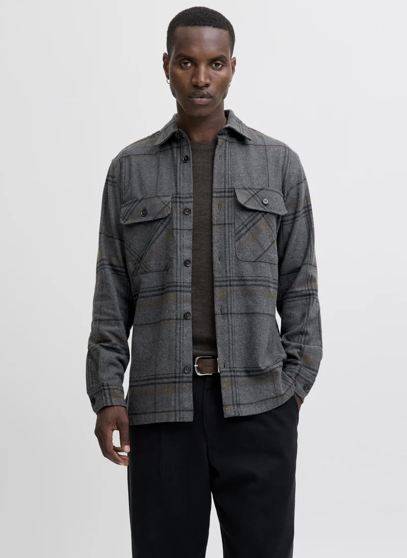 جاك اند جونز Checked Long Sleeve Shirt