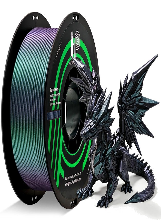 HP3DF 3D Printer Filament, Color Changeable PLA Filament 1.75mm, Changes Color with Light and Angle, Dimensional Accuracy+/-0.02mm, 1KG Spool (2.2 lbs), Fit Most FDM Printer(Shadow Green) - Image 1