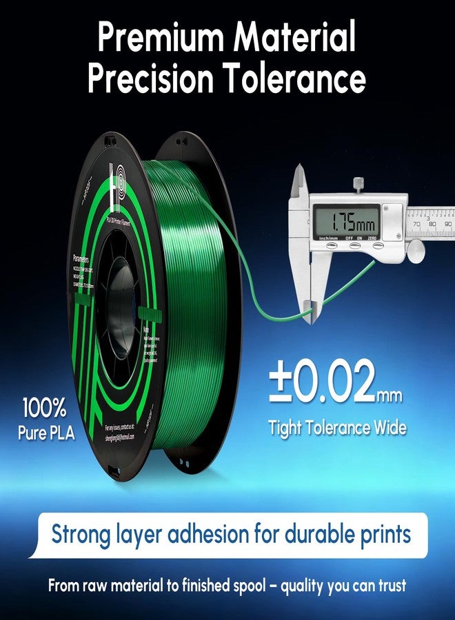 HP3DF 3D Printer Filament, Color Changeable PLA Filament 1.75mm, Changes Color with Light and Angle, Dimensional Accuracy+/-0.02mm, 1KG Spool (2.2 lbs), Fit Most FDM Printer(Shadow Green) - Image 4