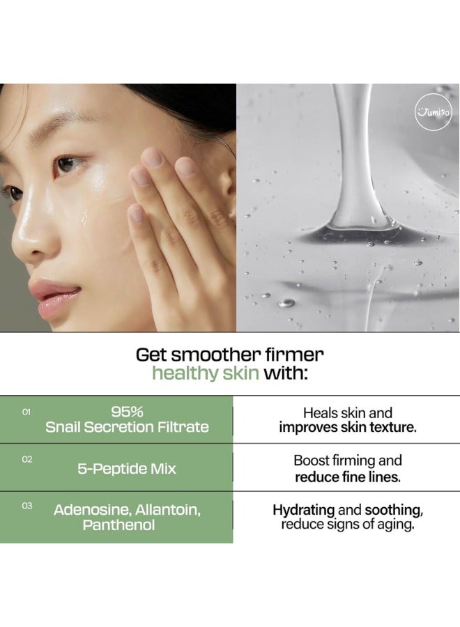 JUMISO Snail Mucin 95% + Peptide Essence Hydrating Serum with Snail, Face Moisturizer for Dry Skin, Daily Deep Hydration, Korean Skincare - Image 3