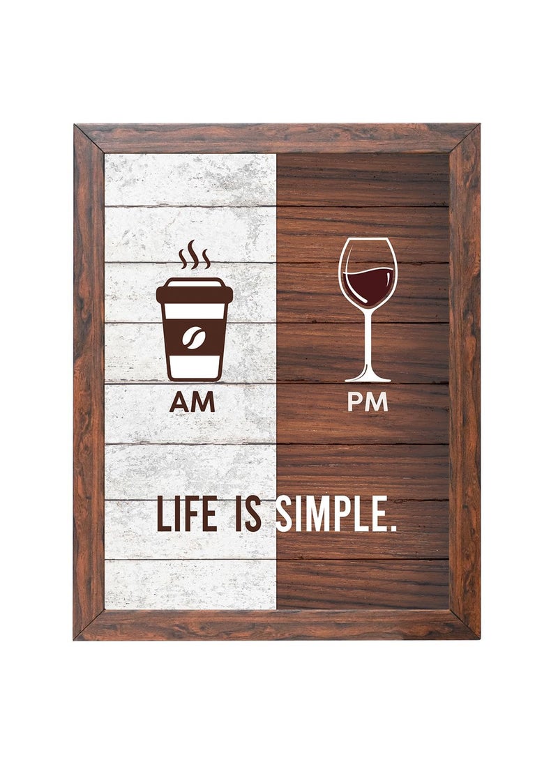 Chaka Chaundh Chaka Chaundh Kitchen Posters Dining Quotes Wall Frames AM PM Food Quotes Wall Hanging 14 X 11 Inches 