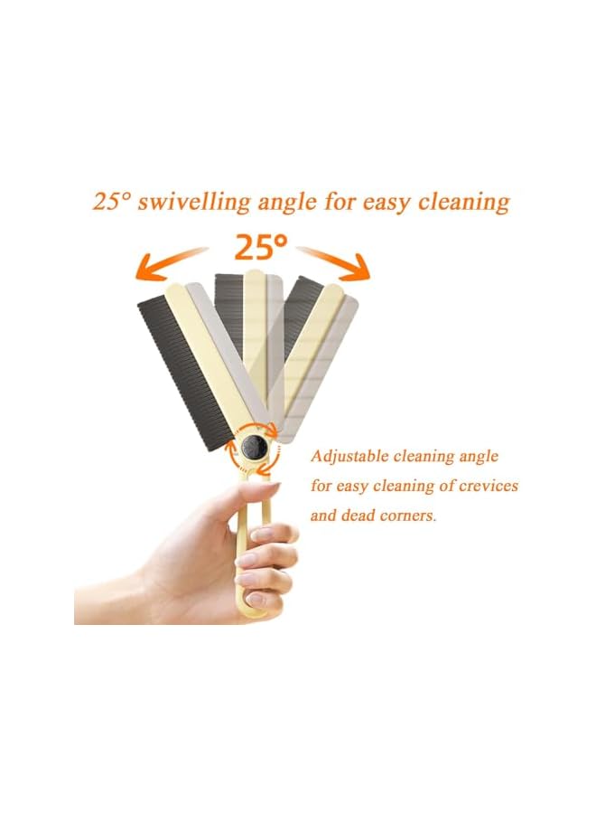 promass COOLive 2 Pcs Hard Crevice Cleaning Brush, 2-in-1 Scraper Crevice Brush, Multifunctional Gap Cleaning Brush Tool, for Household Use, Home, Kitchen, Bathroom, Window, Vehicle, Faucets, Toilet - Image 4