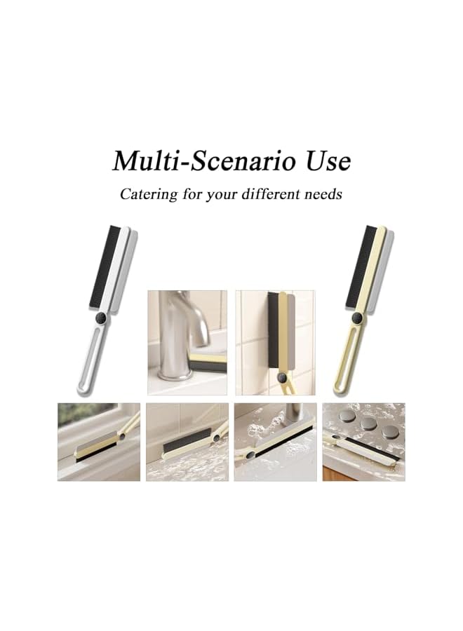 promass COOLive 2 Pcs Hard Crevice Cleaning Brush, 2-in-1 Scraper Crevice Brush, Multifunctional Gap Cleaning Brush Tool, for Household Use, Home, Kitchen, Bathroom, Window, Vehicle, Faucets, Toilet - Image 5