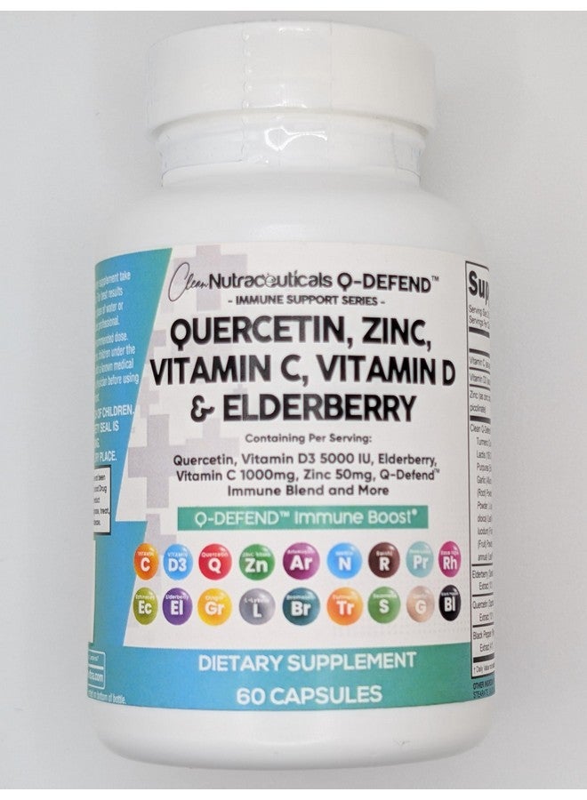 Clean Nutraceuticals Clean Nutraceuticals Quercetin Zinc Vitamin C Vitamin D Bromelain Elderberry - Lung Immune Defense Support Supplement Adults with Artemisinin, Sea Moss, Echinacea, Garlic Immunity - 3Pack - Image 1