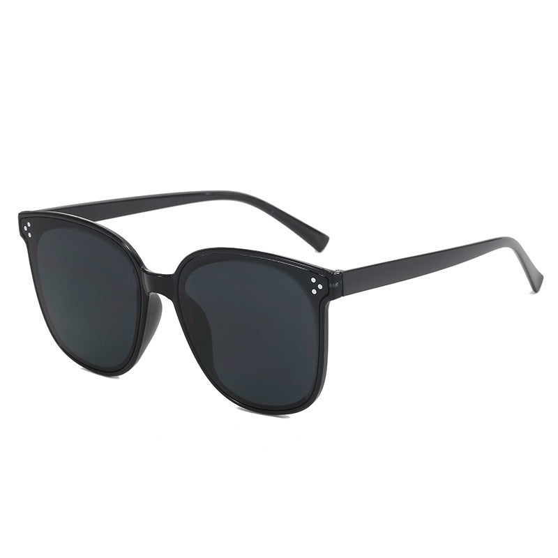 Generic New Unisex Fashion Sunglasses Trendy Street SnapThree-point black frame Gray piece Three-point black frame Gray piece 
