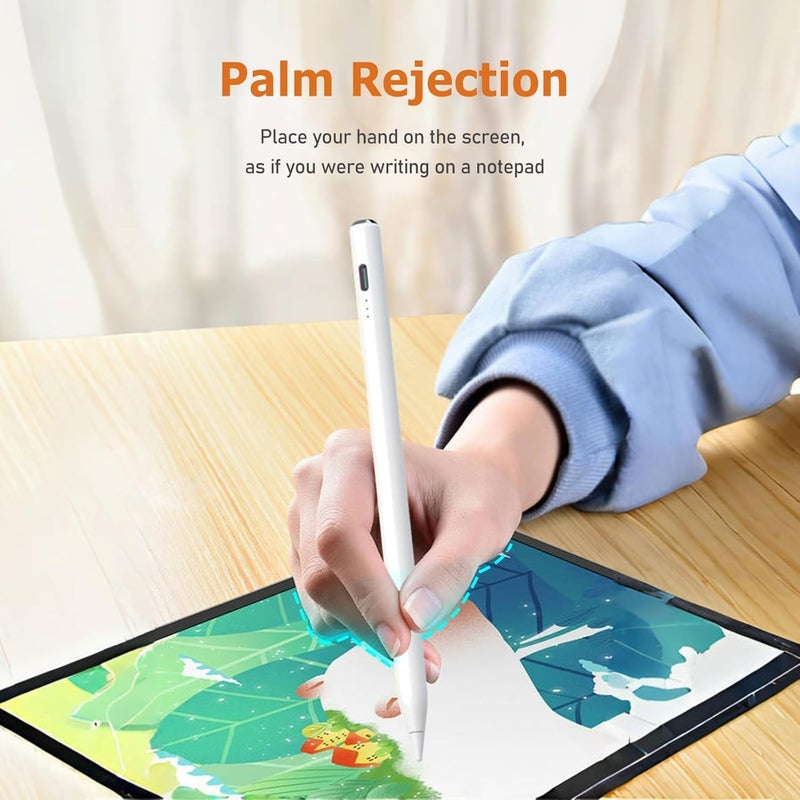 KASTWAVE Stylus Pen for iPad 2018-2024, 13 Mins Fully Charged, for iPad Pencil Compatible with Part of iPad/Pro/Air/Mini, Palm Rejection, Tilt Sensitivity, High Precision Sensitivity, Magnetic - Image 5