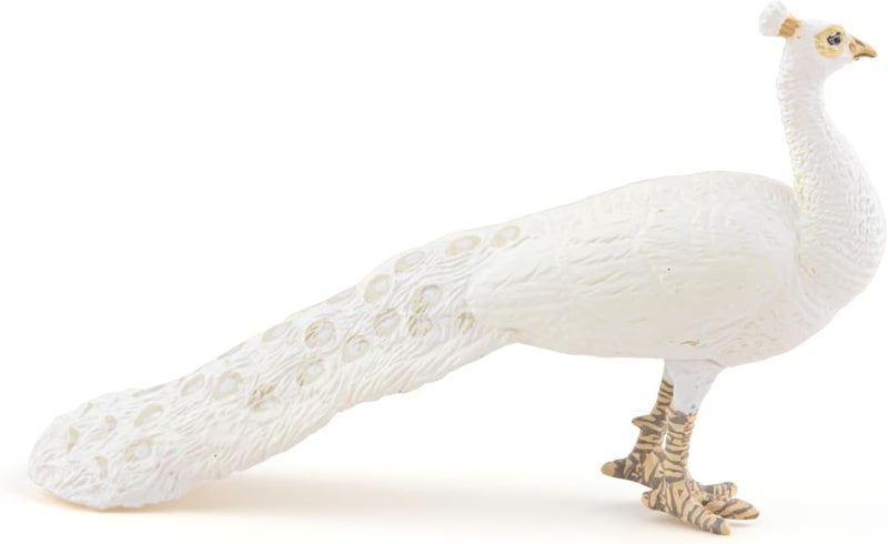 PAPO  White Peacock Figurine  Ages 3  Realistic HandPainted Farm Animal Toy  Highly Detailed Bird Model  Durable  Safe  Educational  Collectible  Ideal for Kids  Collectors  Gift Idea - Image 3