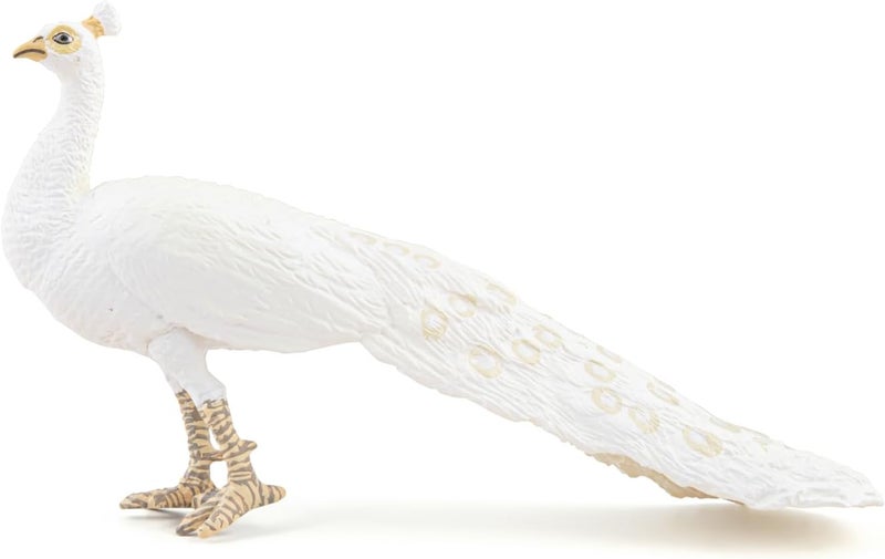 PAPO  White Peacock Figurine  Ages 3  Realistic HandPainted Farm Animal Toy  Highly Detailed Bird Model  Durable  Safe  Educational  Collectible  Ideal for Kids  Collectors  Gift Idea - Image 5