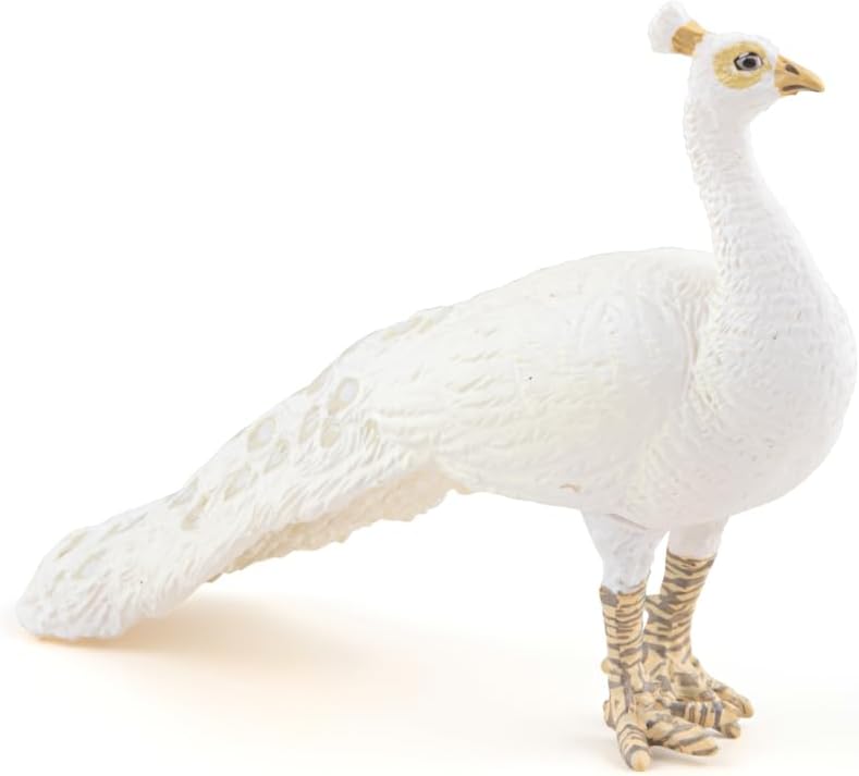 PAPO  White Peacock Figurine  Ages 3  Realistic HandPainted Farm Animal Toy  Highly Detailed Bird Model  Durable  Safe  Educational  Collectible  Ideal for Kids  Collectors  Gift Idea - Image 2