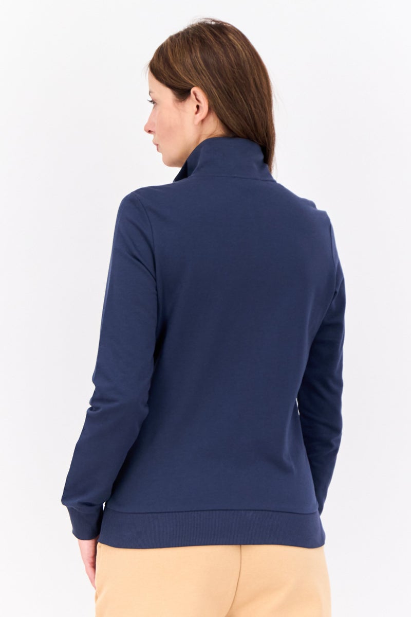 PUMA Women Sportswear Fit Long Sleeves Outdoor Sweatshirt, Navy - Image 2