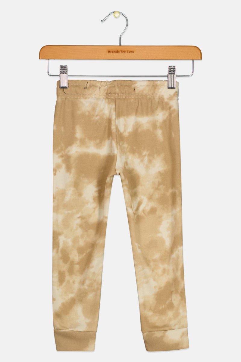 Originals by Brooklyn Cloth Toddlers Boy Tie Dye Jogger Pants, Dark Beige Combo - Image 2
