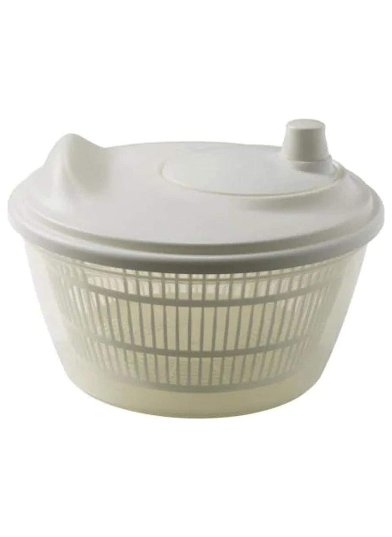 Festive Gallery Large Capacity Salad Spinner Fruit and Vegetable Washer,Vegetable Quick Dryer Oil Shaker Dry off and Drain Vegetable Wash & Salad Making Bowl with Plastic Colander  - Image 1
