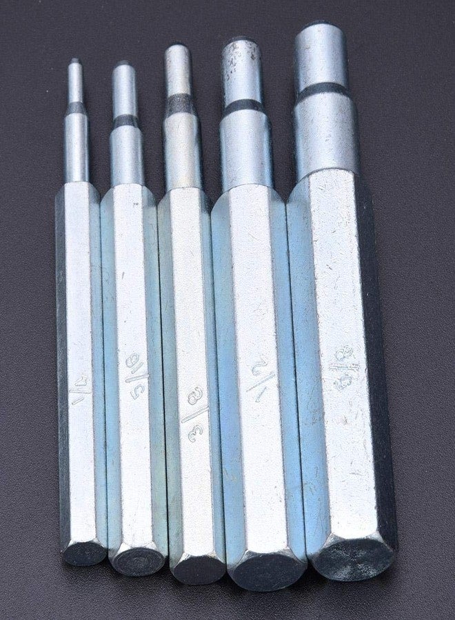 Garosa Swage Punch Kit Alloy Steel 5 Piece Set with 1/4 5/16 3/8 1/2 5/8 Inch Punches for Metal Tubing Hydraulic Fittings and Hose Assembly - Image 4