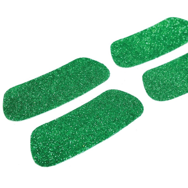 EyeBlack Under Eye Colorful Glitter Strips | Football, Baseball, Softball, Soccer | Great for Adults and Kids | Tailgating Fans, Sporting Events, Cheering Fans - 2 Pairs / 4 Strips - Green - Image 2
