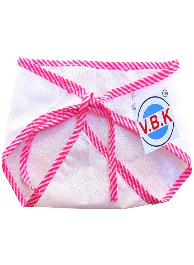 V.B.K Baby Boy and Baby Girl Combo Pack Of Jhabla (Pack Of 3) and Nappy (Cloth Diaper) (Langot) (Pack Of 6), Cotton Soft Fabric, 0-4 Months, Multicolor - Image 3