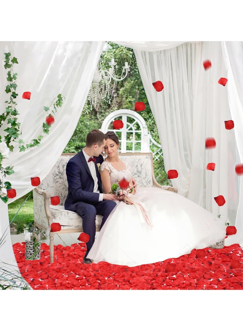 3000 PCS Dark Red Artificial Silk Rose Petals for Romantic Night, Wedding, Party, Anniversary Flower Decorations - Image 4