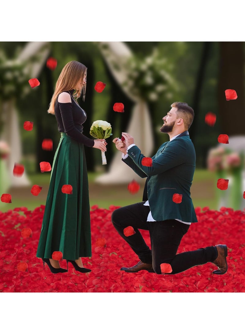 3000 PCS Dark Red Artificial Silk Rose Petals for Romantic Night, Wedding, Party, Anniversary Flower Decorations - Image 5