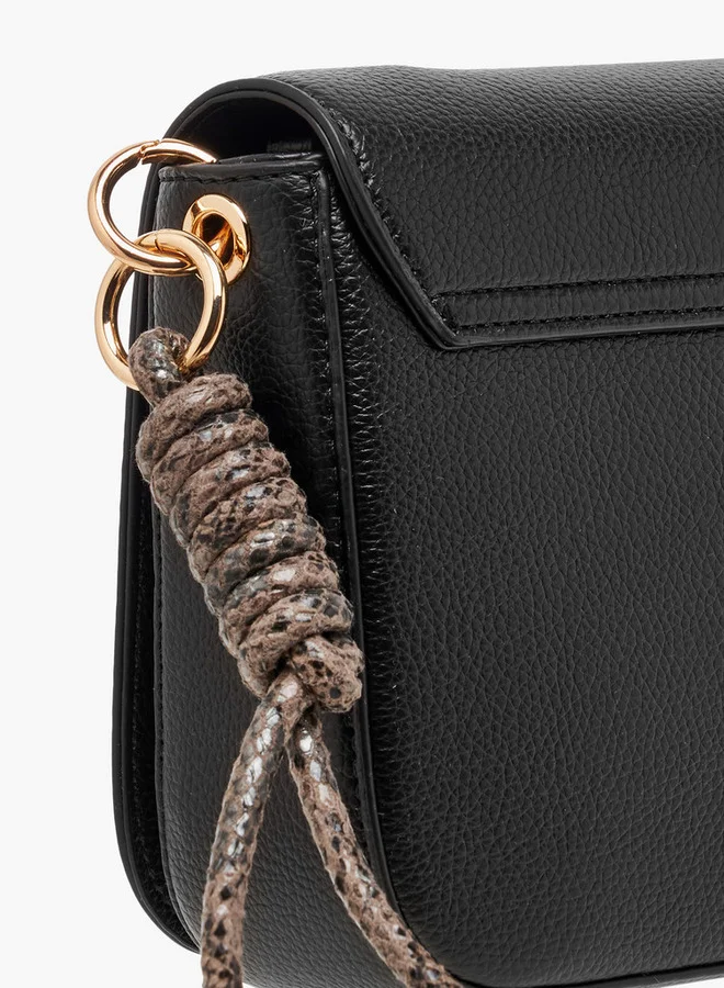 Celeste Textured Crossbody Bag with Adjustable Strap and Flap Closure